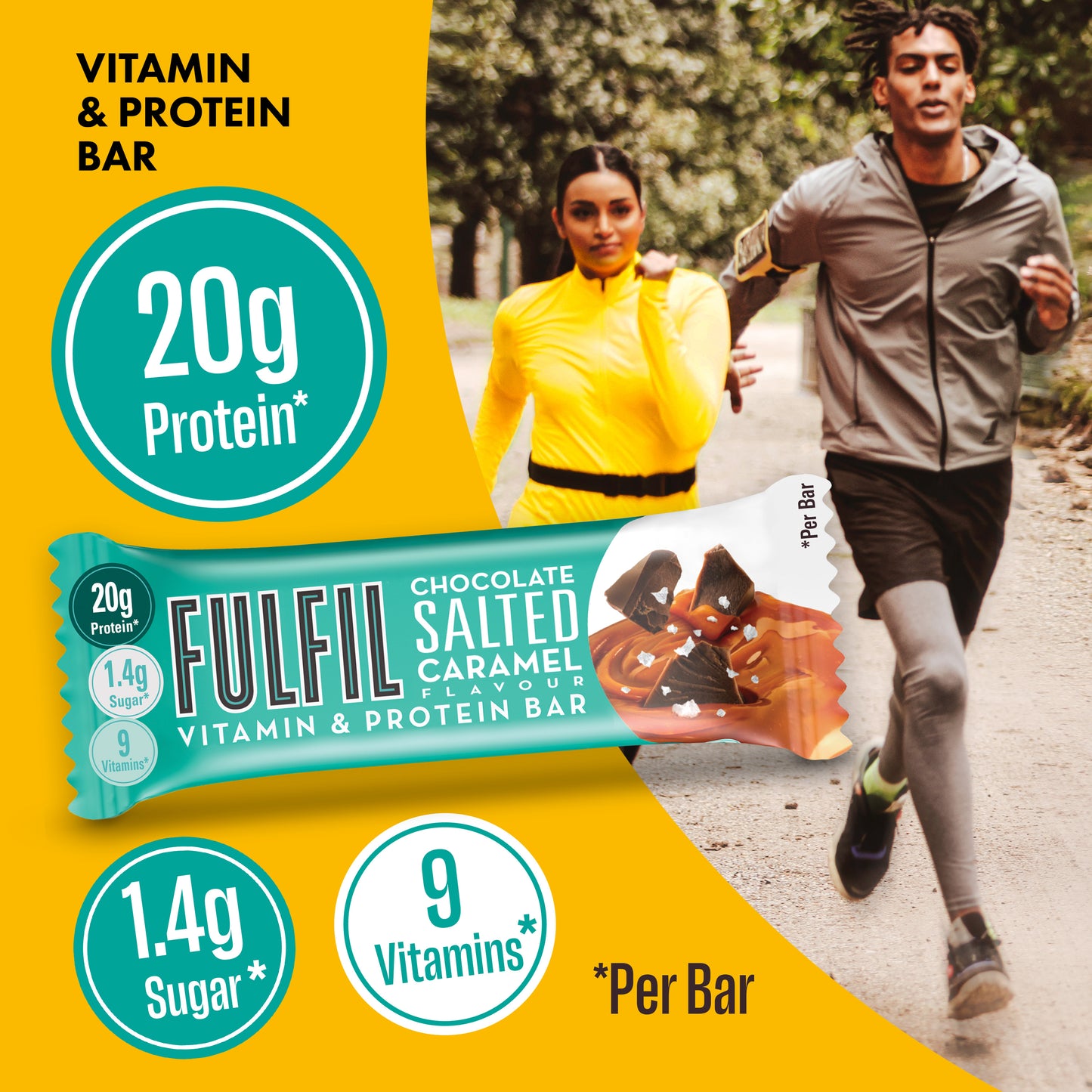 Chocolate Salted Caramel Protein Bar - 15x55g