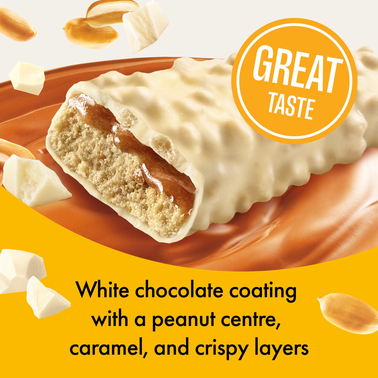 White Chocolate Peanut and Caramel Protein Bar - 15x55g