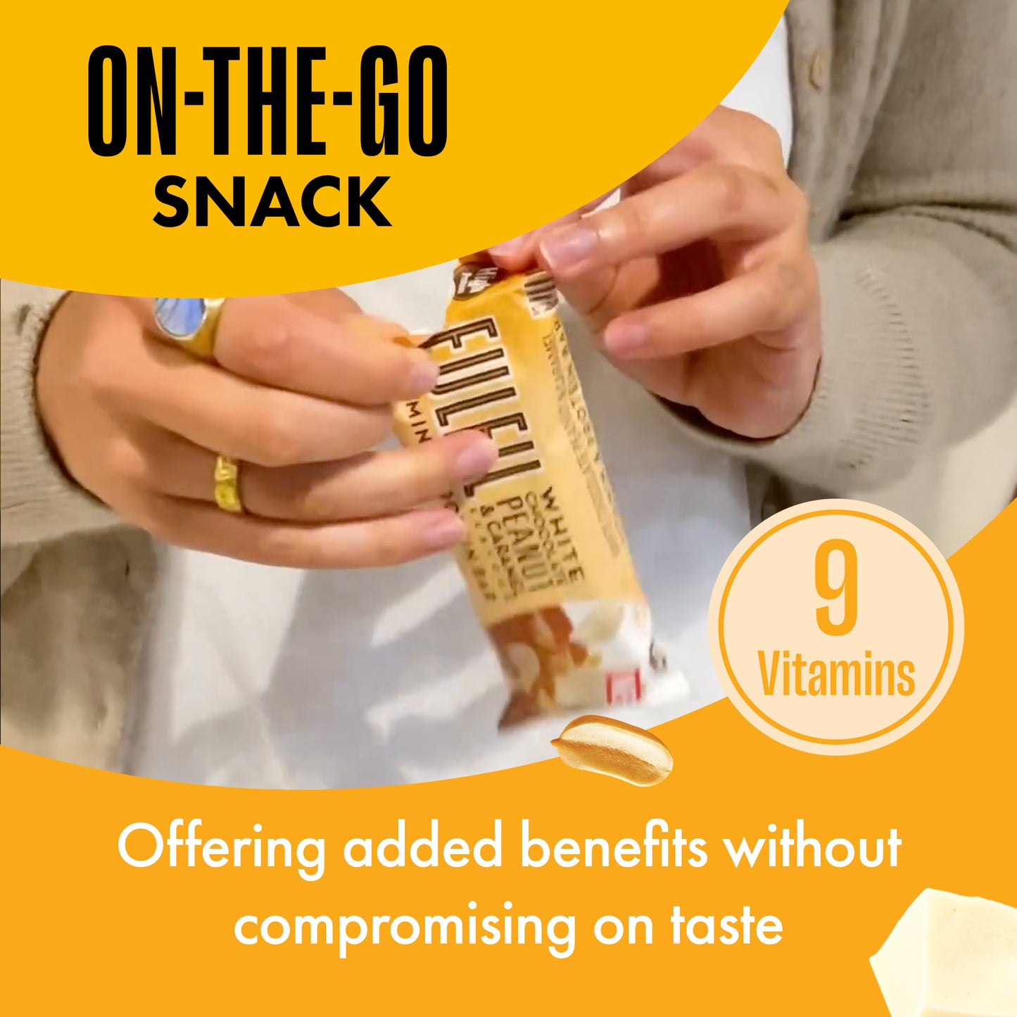 White Chocolate Peanut and Caramel Protein Bar - 15x55g